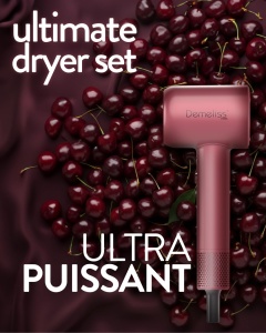 Uscator de par Demeliss Saint Algue Cherry Cherie, 4 temperaturi, 3 viteze, set complet - Img 2