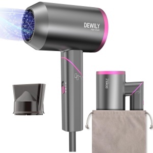 Uscator de par DEWILY 1800W, tehnologie ionica, pliabil, 3 trepte temperatura