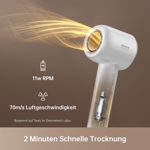 Uscator de par Dreame Hair Glory, 110.000 rpm, 70 ms, alb - Img 2