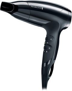 Uscator de par Remington [extrem de mic] Compact (1800 wati, design foarte compact si dimensiuni practice - ideal pentru calatorii, inclusiv duza de coafare, 3 setari de incalzire si 2 setari separate ale ventilatorului, setare eco) D5000 - Img 2