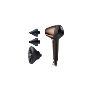 Uscator de par Remington Ion Air3D bronz [usor si echilibrat] flux de aer 3D unic + inovator (flux de aer de 110 km/h, 3 viteze de incalzire si 2 viteze separate ale ventilatorului, 2 duze de coafare + difuzor) D7777