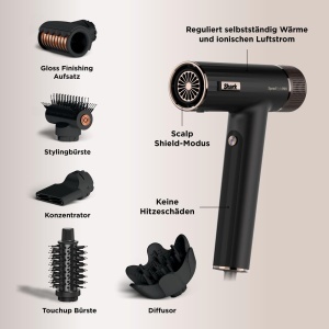 Uscator de par Shark SpeedStyle Pro HD752EU, 5 accesorii, negru - Img 10