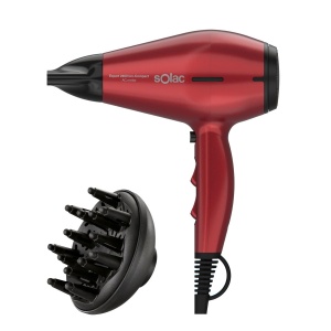 Uscator de par Solac Expert 2400, 2400W, 6 trepte temperatura, rosu
