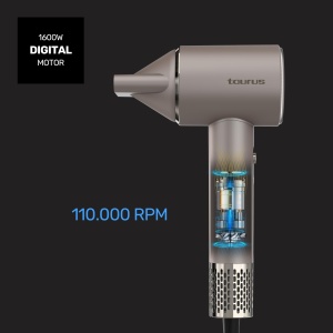 Uscator de par Taurus Force Protect, 1600W, 10 trepte viteza si temperatura - Img 2