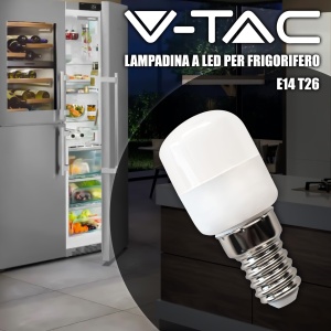 V-TAC 2x Lampa Frigider E14 2W T26-180 Lumeni - Bec LED 3000K Alb Cald - Bec LED pentru Frigider - Becuri - Lampa de economisire a energiei - Pachet de 2 - Img 3