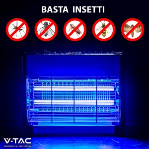 V-TAC Insect Killer Electric 20 W cu suprafata utila de 80 m2 - design subtire - plasa de tantari cu lumina albastra UV pentru uz interior si exterior - capcana electrica impotriva tantarilor si insectelor - Img 5