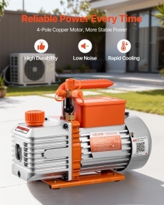 Vakuumpumpe VEVOR 375W, 142 Lmin, 0,5 HP, pentru HVAC si Kfz - Img 3