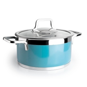 Vas pentru cuptor Lacor 15520 Ocean, 20cm, 3L, inox 1810, albastru