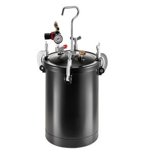 Vas sub presiune VEVOR pentru vopsea spray, vas sub presiune de 15 l, presiune reglabila de 60 psi, vas sub presiune din otel Vas de vopsea cu pistol de pulverizare, furtunuri, manometru, pentru decorarea casei, vopsire industriala - Img 9