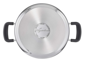 Vase de gatit Lagostina Pratica, 22 cm, inox 1810, cu manere din silicon - Img 3