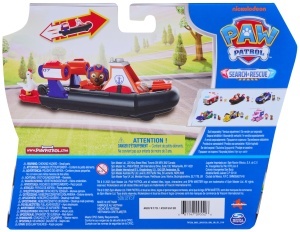Vehicul de salvare PAW PATROL Zuma cu barca cu aer, 13 cm, 2 figurine - Img 9