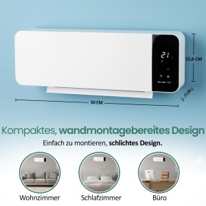 Ventilator de incalzire EMERIO FH-133172, 2000W, cu termostat si oscilatie - Img 5