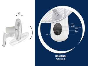 Ventilator de perete BEPER P206VEN600 cu telecomanda, 3 viteze, timer 7,5 ore - Img 3