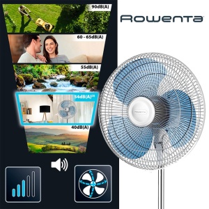 Ventilator de podea Rowenta VU4410 Essential, 39 W, 3 trepte de viteza, alb - Img 5