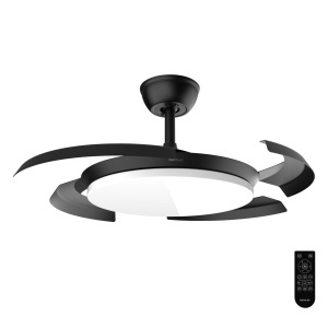Ventilator de tavan Cecotec Aero 4500 Puzzle, 30W, cu lumina LED, negru