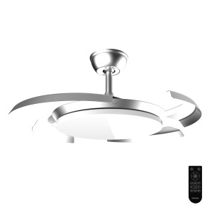 Ventilator de tavan Cecotec Aero 4500 Puzzle Invisible Silver, 30W, LED, cu telecomanda