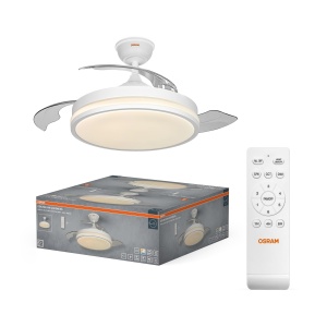 Ventilator de tavan LED Osram Coromuel, 1065mm, 60W, dimabil, telecomanda inclusa