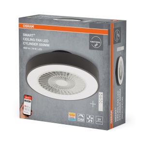 Ventilator Decken cu LED Osram, 2500 Lumen, WiFi, Dimabil, 78W, Gri - Img 2