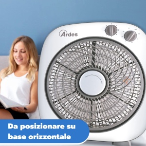 Ventilator Portabil Ardes FLOOR 26, 45W, 26 cm, Alb, cu 3 Intensitati - Img 6