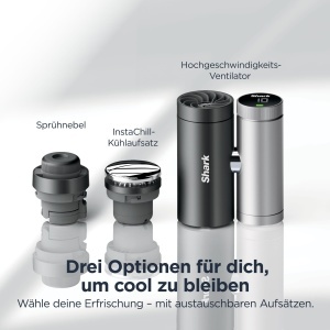 Ventilator portabil Shark ChillPill FA022EU, 3-in-1, negru, design compact - Img 3