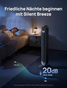 Ventilator turn Dreo Smart 20dB mai silentios ventilator cu distanta de vant de 9 m cu telecomanda 6 viteze 4 moduri ventilator oscilant de 90 deg cu  - Img 4