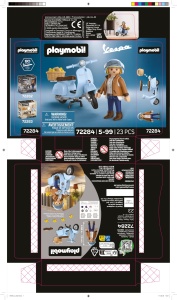 Vespa Jubilara PLAYMOBIL 72284, Culoare Hellbuna, Figurina Inclusa, Pentru Copii de la 5 Ani - Img 7