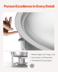 Vevor Chafing Dish Buffet 47L Argintiu Design Elegant - Img 4