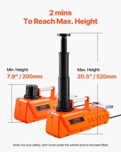 VEVOR Electric Jack 15T Cric foarfeca electric reglabil cu capacitate mare de incarcare, inlocuire 12V pentru schimbarea anvelopelor cu putere dubla si lumina LED, set de cric pentru camion SUV Sedan - Img 3