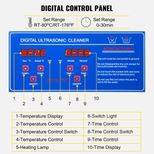 VEVOR JPS-30A Aparat de curatat cu ultrasunete 6L Curatator cu ultrasunete Curatator cu ultrasunete Aparat de curatat cu ultrasunete cu incalzitor Cronometru digital pentru ochelari Bijuterii Dinti falsi Monede etc - Img 5