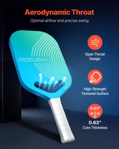 VEVOR Pickleball Blue Green T700 Carbon Aero-Throat Wabenkern - Img 2