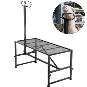 Vevor Trimmstander Metalic Ajustabil pentru Zgarda Animale Cadru Stabil Negru