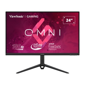 ViewSonic VX2428J Monitor pentru jocuri de 60,5 cm (24") (Full HD, IPS, 165 Hz, 1 ms, FreeSync Premium, HDMI, DP, difuzor, reglabil pe inaltime) Negru