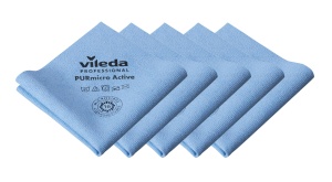 Vileda Professional Purmicro Active Carpa de curatare, albastru, 5 bucati