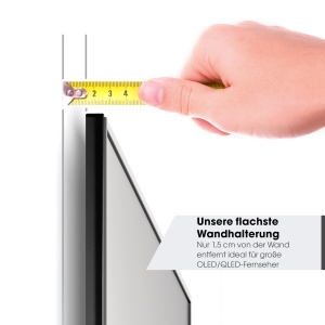 Vogel's TVM 5407 - Cel mai plat suport de perete pentru televizoare de 32-77 inchi, max 75 kg, compatibilitate universala, testat TUV, pana la VESA 400x400, distanta de perete de doar 1,5 cm - Img 4