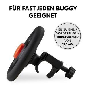Volan interactiv pentru carucior Hauck compatibil universal cu claxon si montare usoara Negru - Img 6
