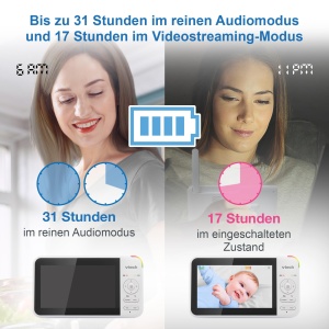 VTech VM924 Baby Monitor Video Display 5 inch Camera Pan-Tilt-Zoom Autonomie 31 ore - Img 3