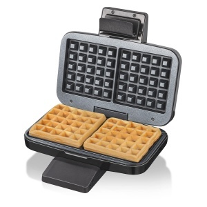 Waffle Maker Cloer 1459, 1000 W, antiaderent, inox negru - Img 5