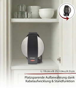 Waffle Maker Cloer 1699, 15.5 cm, 930 W, Inox - Img 5