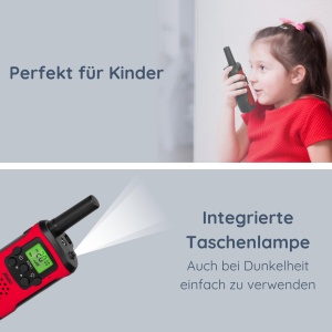Walkie Talkie Alecto FR-115 - Set 2 bucati, raza 7 km, 8 canale, rosu - Img 3