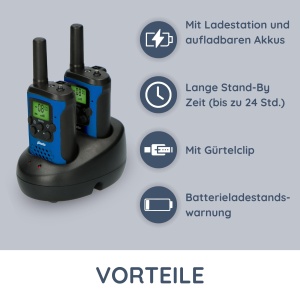 Walkie Talkie Alecto FR175 - 7 km Reichweite, 8 Canale, Culoare Albastra - Img 3