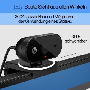 Webcam HP 320 All-in-One, 1080p, 360 rotire, microfon integrat, negru - Img 5