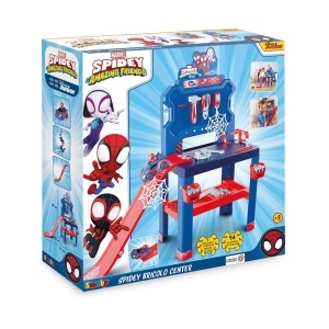 Werkbank pentru copii Smoby Spidey, 94 accesorii, 6 unelte, design supereroi - Img 7