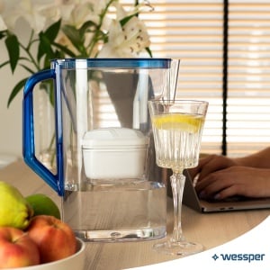 Wessper AquaMax 3D Slim 27L Filtru Apa Compatibil Brita Maxtra Albastru - Img 7