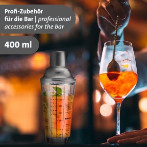 Westmark Cocktail Shaker Sam - shaker cu cantar si sita, mixer profesional de cocktailuri, accesorii de bar, incl. retete pentru amestecarea margaritei si multe altele - otel inoxidabil, sticla, 400 ml - Img 7