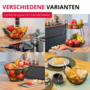 Westmark Drahtkorb Lumos 28 cm Negru Cos Metalic Multifunctional - Img 8