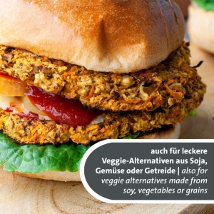 Westmark Hamburger Maker VARIO PLUS - Presa robusta pentru burgeri pentru chiftelute, dimensiuni individuale de chiftelute reglabile, aplicare curata, de asemenea pentru burgeri vegani - ABS - Img 6