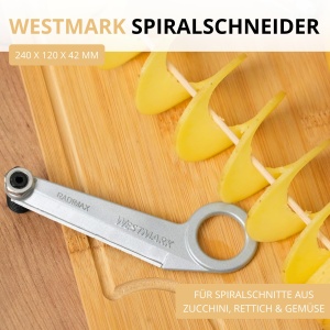 Westmark Rettichschneider Radimax 51302260 Inox si Aluminiu ArgintiuGri 24 cm - Img 2