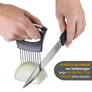 Westmark Schneidehilfe Restehalter ABS si Inox 188 Protectie pentru degete Spalare in masina - Img 7