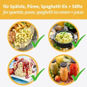 Westmark Spatzle, cu perforatii rotunde, aluminiu turnat sub presiune, lungime: 41 cm, presa Spatzle, argintiu, 61102260 - Img 6