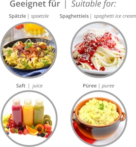 Westmark Spatzlechef 61202260 Presa pentru Spatzle si Cartofi Aluminiu Argintiu - Img 6